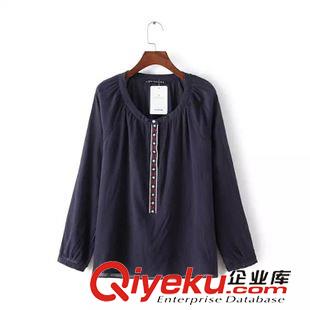 8月9號更新 $ZH3 歐美風 刺繡裝飾圓領套頭長袖襯衫批發(fā) 2279