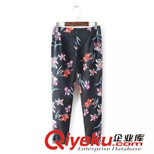 6月28號更新 $ZH6 歐美風 夏季新款彈力雪紡低花色印花九分褲批發一件代發0722原始圖片2