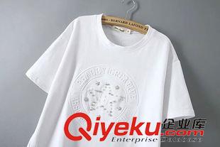 5月10號(hào)更新 $ZO4 歐美風(fēng) 五角星圖案釘珠下擺開叉圓領(lǐng)套頭T恤批發(fā) 1098原始圖片3