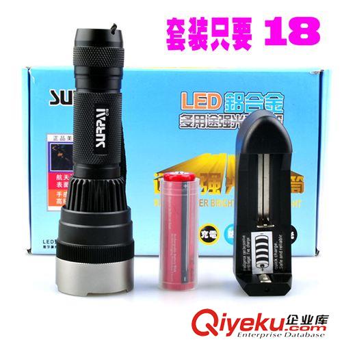 騎行手電筒 自行車燈 騎行夜騎前燈 鋁合金強光手電筒 CREE-XPE燈泡 C19原始圖片2