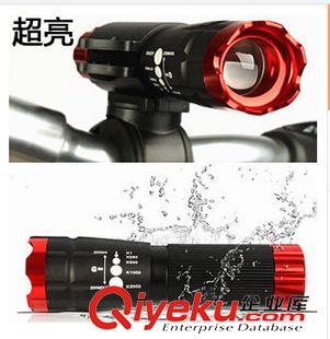 騎行手電筒 廠家批發 zp3W自行車強光手電 旋轉變焦 強光手電夜騎裝備必備