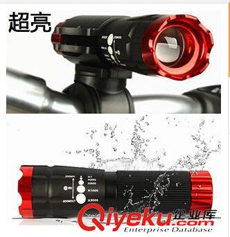 騎行手電筒 廠家批發 zp3W自行車強光手電 旋轉變焦 強光手電夜騎裝備必備原始圖片3