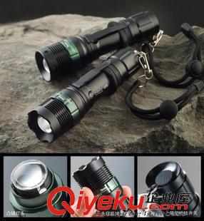 騎行手電筒 廠家直銷CREE Q5變焦調(diào)焦戰(zhàn)術(shù)強(qiáng)光手電筒18650充電防水燈具遠(yuǎn)射王原始圖片3