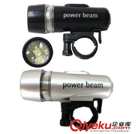 前燈 黑色多功能自行車燈 5頭LED強光手電騎行裝備 自行車前燈批發原始圖片2