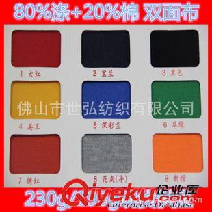 雙面布/棉毛布 現貨{bfb}純滌化纖雙面針織面料 32支/45支 220g/170gsm
