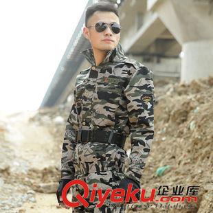 外軍迷彩服 新款戶外休閑迷彩套裝學生軍訓耐磨防刮特種兵迷彩服工作服