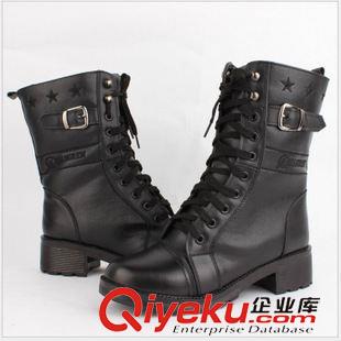 皮鞋 廠家直銷 女式軍靴 A54zp T72羊毛軍靴 牛皮羊毛靴 女軍靴tj原始圖片3