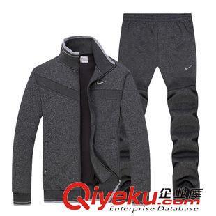 加絨加厚款 工廠直銷秋冬運(yùn)動(dòng)休閑套裝男式純棉加絨加厚保曖衛(wèi)衣套裝一件代發(fā)原始圖片2