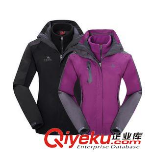 Camel/駱駝 外貿(mào)廠直銷秋冬戶外沖鋒衣男女抓絨兩件套防水透氣保曖三合一情侶原始圖片3