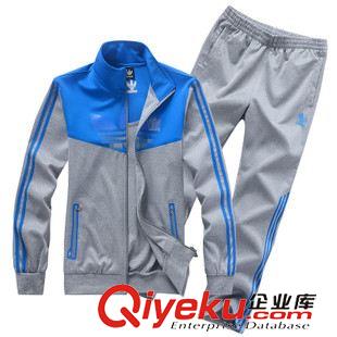 adidas/阿迪達斯 2015新款南韓絲透氣運動休閑套裝男士大碼運動衛衣套裝女一件發貨原始圖片3