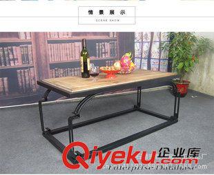 桌椅套餐組合 美式創(chuàng)意家具鐵藝實木卡座 餐廳桌椅組合 沙發(fā)椅茶幾 咖啡廳桌椅原始圖片3