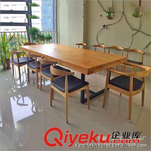辦公桌 熱銷美式實木鐵藝辦公桌 客廳會議室辦公室多人辦公桌大板辦公桌原始圖片2
