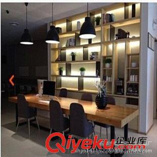 餐桌 美式復古 實木鐵藝餐桌椅組合飯桌防銹做舊酒吧桌辦公桌會議長桌原始圖片2