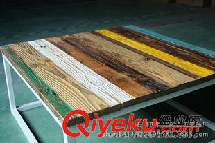 茶幾 美式鄉村復古鐵藝客廳茶幾簡易桌子創意實木茶桌簡約茶臺餐桌新款原始圖片2