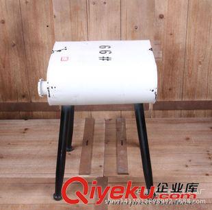 椅子 乾輝歐美復(fù)古風(fēng)格汽油筒造型鐵藝凳 咖啡廳餐廳酒吧復(fù)古凳批發(fā)原始圖片2