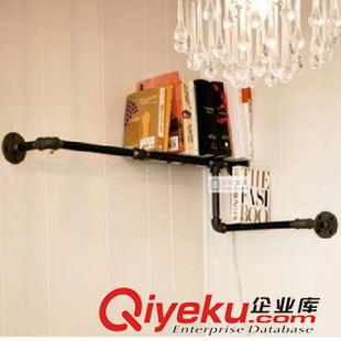 書架、置物架 乾輝藤鐵美式復古鐵藝置物架水管書架復古做舊置物架服裝店展示架原始圖片2
