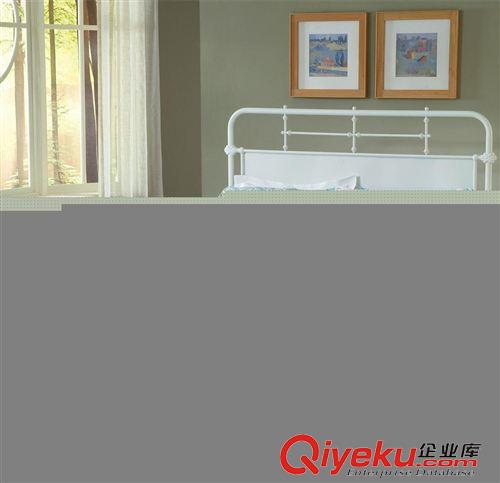 鐵藝床 簡約 實木雙人公主床 鐵藝復古雙人床 鐵床酒店床架1.8米可定直銷原始圖片2