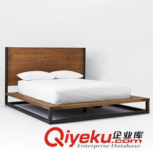 鐵藝床 美式1.5米實木床 復古1.2鐵藝雙人床公主床鐵床酒店床架1.8米可定