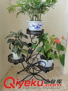 花架 田園風格 落地式鐵藝花架 花盆架 陽臺花架 花架子 花架批發tj原始圖片2
