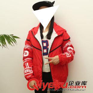 棉衣 原宿BF學(xué)生秋冬裝外套女2015韓版學(xué)院風(fēng)字母印花棉衣工裝風(fēng)衣女潮