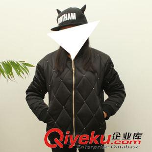 棉衣 2015韓國(guó)冬原宿BF風(fēng)透明口袋棉服外套加厚棉衣顯瘦棒球?qū)W生夾克女