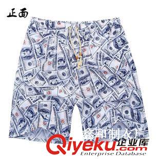 男式沙灘褲 廠家直銷男式休閑短褲 全滌吸濕排汗沙灘褲  夏季印花休閑花短褲原始圖片2
