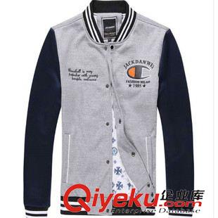 棒球夾克 熱銷爆款！ 男式純棉棒球服繡花立領(lǐng)時尚棒球服男可來圖來樣訂做