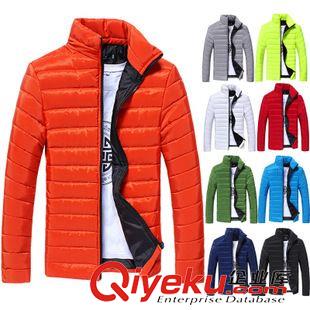 棉服 tj批發(fā) 15冬裝男士棉衣簡約保暖 羽絨棉服 修身立領(lǐng)九色棉衣原始圖片3