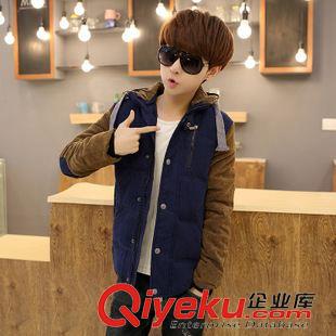 棉服 tj批發(fā) 15冬裝男士棉衣簡約保暖 羽絨棉服 修身立領(lǐng)九色棉衣