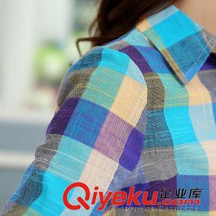 8月中旬上新 2015東大門秋款韓版修身棉麻女襯衣中長款亞麻長袖打底衫上衣潮原始圖片2