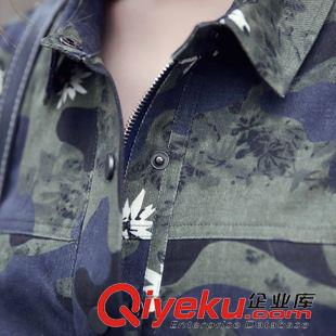風(fēng)衣/大衣 東大門韓版新款寬松大碼迷彩軍工裝印花大口袋BF風(fēng)長(zhǎng)袖風(fēng)衣外套原始圖片3