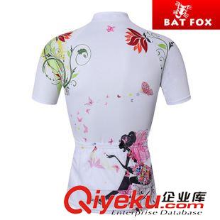 短袖套裝 BAT FOX 騎行服夏季短袖女套裝 山地車死飛自行車單車服 精靈花語原始圖片3