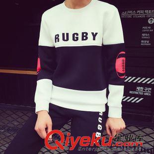 2015年秋裝新品 2015森馬版日系復(fù)古秋款衛(wèi)衣 圓領(lǐng)套頭運(yùn)動套裝日常休閑男裝外套原始圖片3