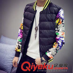 2015年冬裝新品 秋冬季新款男裝修身棉背心 男士時尚休閑拼色馬甲 日系韓風潮外套原始圖片2