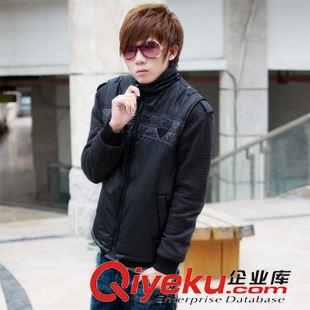 棉服/羽絨服 {qmfq}2012新冬裝男款 棉服加厚長款外套 男 韓版棉衣保暖外套原始圖片2
