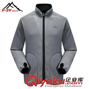 抓絨/軟殼衣褲 v3v戶外加厚羊羔抓絨衣男透氣保暖排汗透濕沖鋒衣內(nèi)膽5195B原始圖片2
