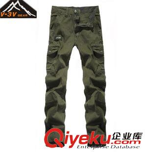 軍迷/工裝多袋褲 v3v戶外服裝 男式休閑褲純棉耐磨直筒多袋工裝褲男18069