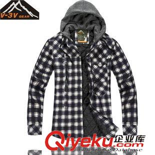 羽絨/棉服/馬甲 v3v戶外服裝男式棉衣外套帶帽休閑棉服保暖加棉男裝批發(fā)21030原始圖片2