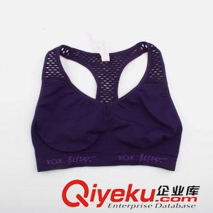 無縫文胸，運動文胸 新款美國品牌 女士多帶帶胸墊百搭短背心 專業(yè)防震速干運動短文胸原始圖片2