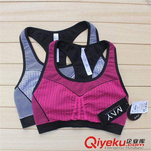 無縫文胸，運動文胸 tj供應(yīng) 歐美原單 女士瑜伽短背心 運動跑步雙層背心 無鋼圈背心原始圖片2