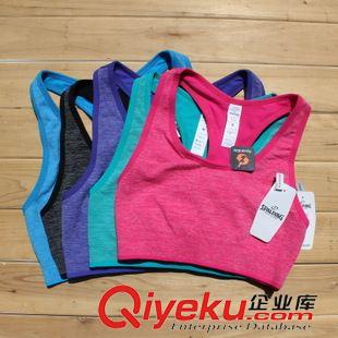無縫文胸，運動文胸 tj供應(yīng)SPALDING 女士瑜伽短背心 運動跑步雙層背心 無鋼圈背心