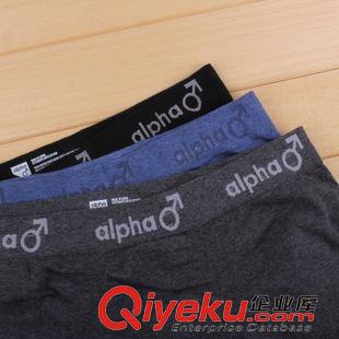 新品上架 低價供應alpha品牌尾單 男士無縫全棉 平板 舒適 平角內褲 男平角原始圖片3