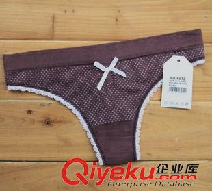 9月新品 cdj出口原單女士無(wú)縫萊卡時(shí)尚透氣丁字褲蕾絲邊 加棉檔6912