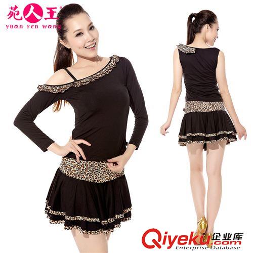 無(wú)袖舞蹈套裝 豹紋拉丁舞裙云裳戀衣廣場(chǎng)舞服裝舞蹈服套裝瑜伽服新款 一件代發(fā)原始圖片3