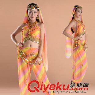 成人肚皮舞套裝 gdU領肚皮舞表演服套裝 秋冬新款長袖網紗肚皮舞演出服裝