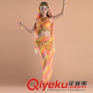 成人肚皮舞套裝 新款肚皮舞套裝 彩虹演出服 肚皮舞練習套裝 印度舞裙子套裝原始圖片2