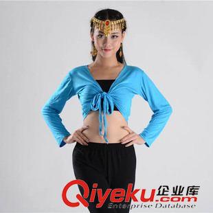 成人肚皮舞上裝 新款特價(jià) 肚皮舞服裝瑜伽 練習(xí)服演出服 綁帶肚皮舞長(zhǎng)袖上衣原始圖片3