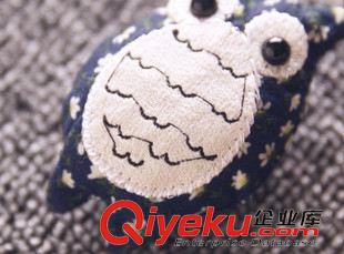 胸針/飾品 日系森林系森女小清新 百搭飾品手工手作刺繡鉤花包布貓頭鷹胸針原始圖片3