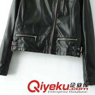 10月19號(hào) 周一上新 A2015新款歐洲站機(jī)車(chē)PU皮衣女短款 歐美修身大碼百搭小外套皮夾克