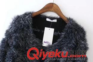 10月6號 周二上新 BG15秋冬新款貂絨外套短款長毛水貂絨韓版修身純色貂毛毛衣開衫女原始圖片3